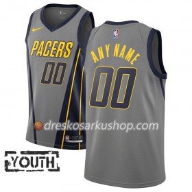 Dječji NBA Dres Indiana Pacers Personalizirani Nike 2018-19 City Edition Siva Swingman